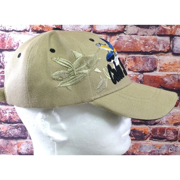 Cabo San Lucas Khaki Embroidered Hat W/ Marlin & Fish Design Mexico Text - Picture 2 of 5